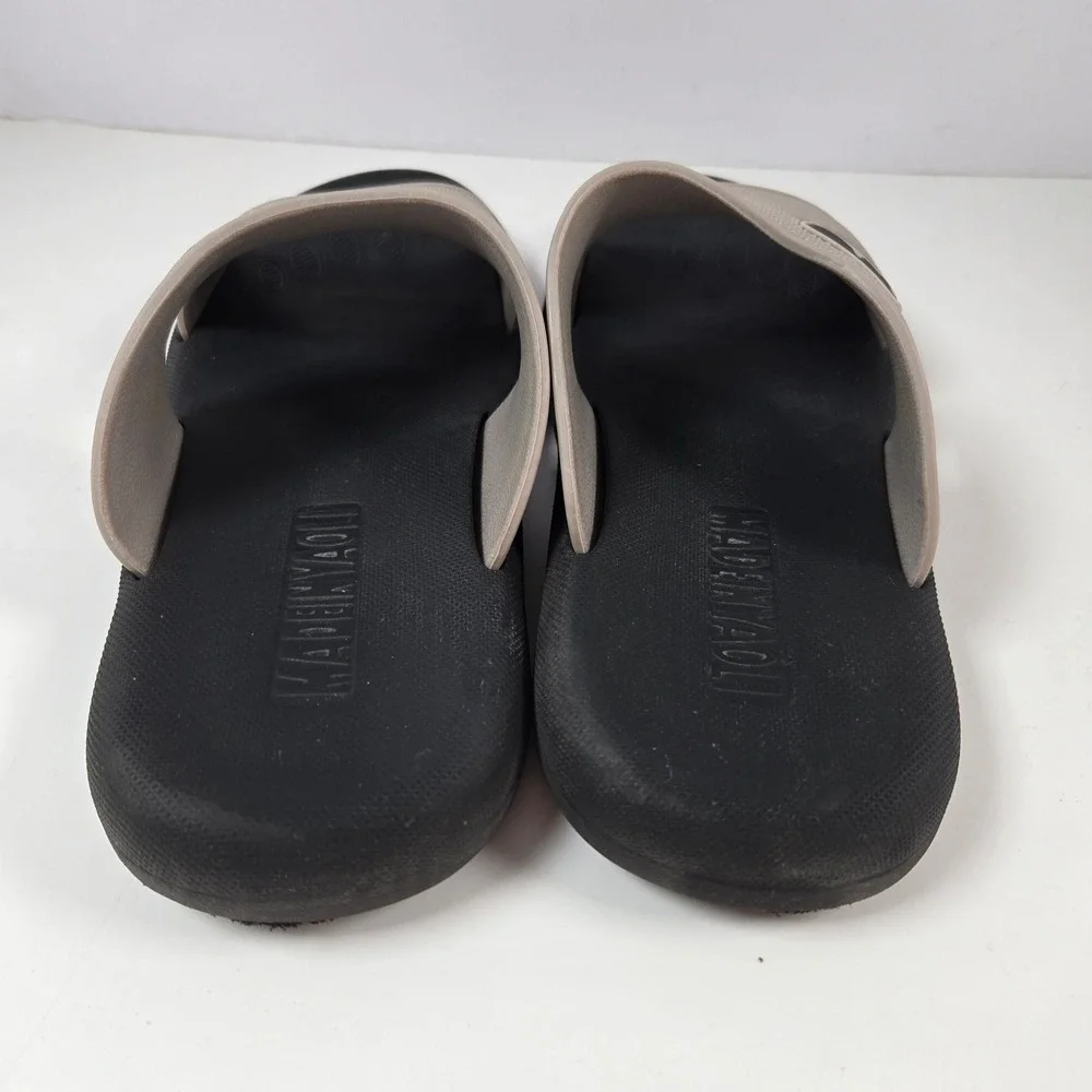 Madeinyaoli Slide Sandals Mens EU 43 Black Gray Swordfish Logo Casual Beach Pool